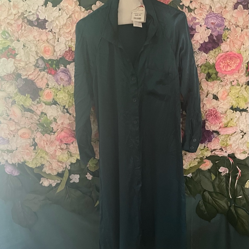 Young Fabulous & Broke Teal Long Sleeve Dress
